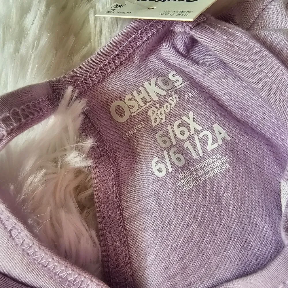 OshKosh B'gosh Lavender Butterfly Tee Size 6/6x